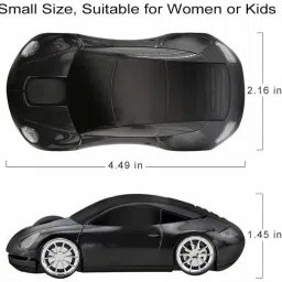 microware Black Wireless Mouse 2.4GHz Wireless 3D Sports Racing Car Shaped Optical PC Mouse Wireless Optical Gaming Mouse with Bluetooth Wireless Optical Gaming Mouse with Bluetooth image 4