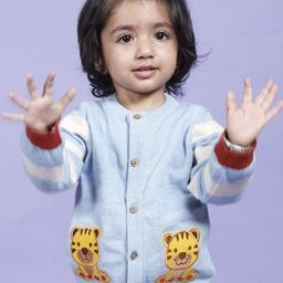 Greendeer Kids Soulful Tiger Patch Pure Cotton Pullover-picture-20