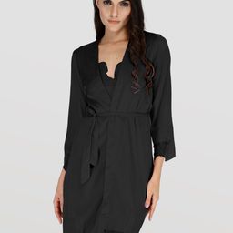 EZLOOT Self Design Shoulder Straps Baby Doll With Robe-image-88