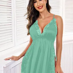 FIMBUL Shoulder Straps Satin Baby Doll-image-11