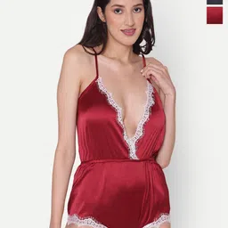 Broiden Pack Of 2 Shoulder Strap Satin Baby Dolls-image-110