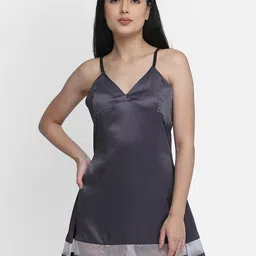 Smarty Pants Grey Satin Baby Doll-image-14