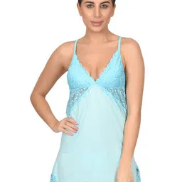 Xivir Self Design Shoulder Strap Nightdress-image-1