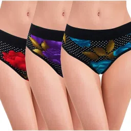 Pack of 3 Women Hipster Multicolor Panty-image-1