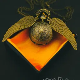 Wodec HARRY POTTER GOLDEN SNITCH BALL-POCKET WATCH COLLECTIONS PKT01 METALLIC GOLD IRON Pocket Watch Chain-image-56
