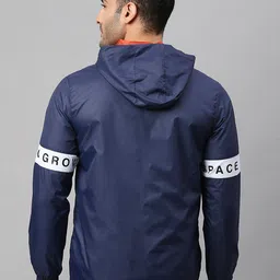 Dennis Lingo Men Solid Lightweight Tailored Jacket With Minimal Typography Print image 3