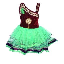 Baby Girls Midi/Knee Length Festive/Wedding Dress (Green, Sleeveless)Nice Dress-image-136