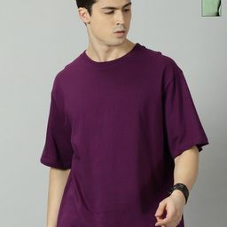 GLOWBERRY Pack Of 2 Round Neck Oversized Organic Cotton T-shirts-image-71