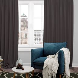 Parda Online Coffee Brown Set of 4 Black Out Window Curtain-13