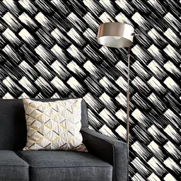 ArtzFolio Printed UV-Resistant Anti-Bacterial Brush Striped Strokes Peel & Stick Wallpaper-image-6