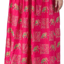 Exotic India Printed Pure Cotton Maxi Skirts-image-86