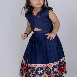 Vivedkids Girls Printed Ready to Wear Lehenga &-picture-30