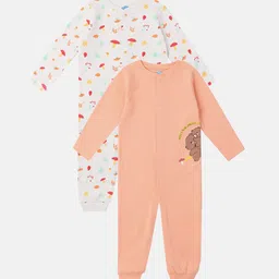 Nauti Nati Girls Pack of 2 Printed Sleepsuit-image-15