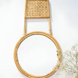 AJAARA Aadikrit Beige Self Design Wall Mirror-image-28