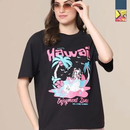 Mast & Harbour Pack Of 3 Graphic Printed Round Neck Short Sleeves Cotton Oversized T-shirt-image-58