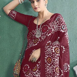 Mitera Ethnic Motifs Block Print Saree image 5