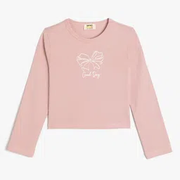 Koton Girls Typography T-shirt-image-78