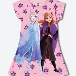 YK Girls Frozen Printed A-Line Dress-44