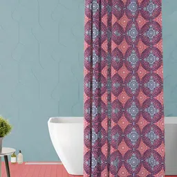 ArtzFolio Pink & Purple Printed Waterproof Shower Curtain-image-39