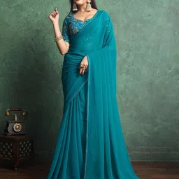 Ishin Pure Georgette Saree-image-37