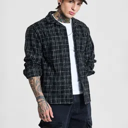 Snitch Men Checked Open Front Jacket-16