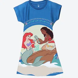 YK Disney Girls Print A-Line Dress-55