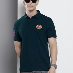 SZN Men Moisture Wicking Graphic Printed Polo Collar Slim Fit T-shirt-image-38