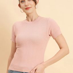Chemistry Self Design Round Neck Cotton T-shirt-image-69
