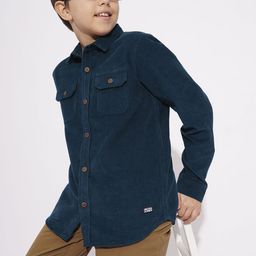 Jack & Jones Junior Boys Spread Collar Solid Cotton Casual Shirt-image-61