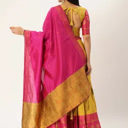 Payu Semi-Stitched Lehenga & Unstitched Blouse With Dupatta image 3