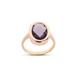 GenZcomplex Gold-Plated Brass Amethyst Finger Ring-image-7