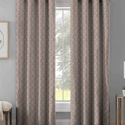 Aura Coffee Brown & Taupe 2 Pieces Ethnic Motifs Printed Room Darkening Long Door Curtain-image-4