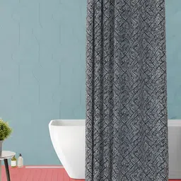 ArtzFolio Black & White Printed Waterproof Shower Curtain-2