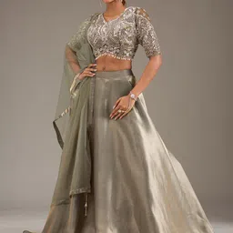Koskii Embellished Sequinned Ready to Wear Lehenga & Blouse With Dupatta-image-54