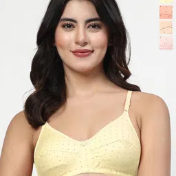 LILY Seamed Non Padded Printed Bra-25