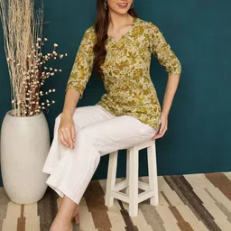 NISHABD Floral Print Cotton Top-image-59