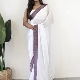 Anouk Rustic Poly Georgette Ready to Wear Saree-picture-9