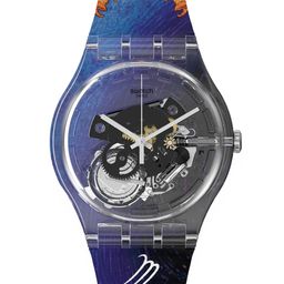 Swatch Unisex Skeleton Dial & Textured Straps Analogue Watch SUOK136-049_SWATCHWATCH-25