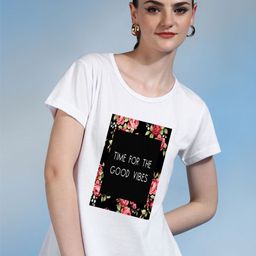 Moda Rapido Women Printed Bio Finish Applique T-shirt-picture-28