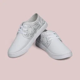 Free Kicks Men Off White Canvas Marking Running Sports Shoes-picture-9