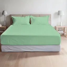 Paradiso 400 Pure Cotton - Foam Green, Fitted Bedsheet Set-8