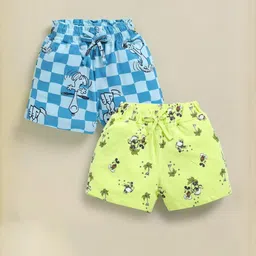 Biskid Girls Pack of 2 Printed Cotton Shorts-picture-4