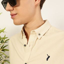 Thomas Scott Men Premium Button-Down Collar Solid Cotton Slim Fit Casual Shirt-image-46