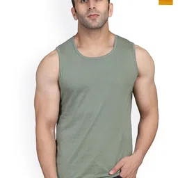 SLOWLORIS Pack Of 2 Printed Scoop Neck Bio-Wash Innerwear Gym Vests-picture-0