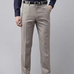 Van Heusen Men Textured Slim Fit Formal Trousers-picture-49
