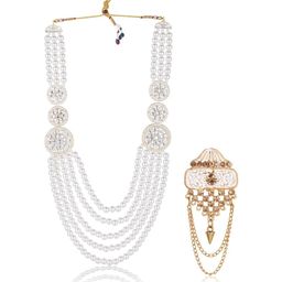 JIYANSHI FASHION Men White Jewellery Set-image-81
