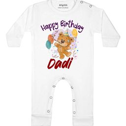 Arvesa Happy Birthday Dadi Printed Bodysuit-image-88