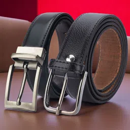 Provogue Men Pack of 2 Reversible Formal Belt-image-40