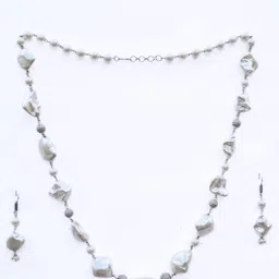Opal Touch Rhodium-Plated Pearl Beaded Jewellery Set-14