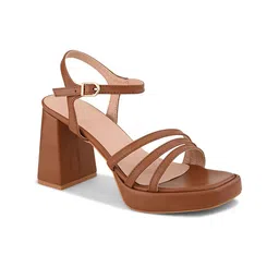 ALL TABS OPEN Block Sandals with Buckles image 4